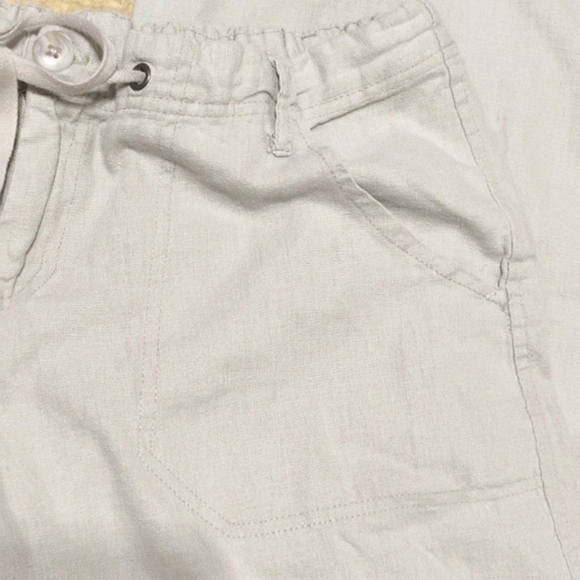 Just Living Light Gray8 Linen Wide Leg Drawstring Pants - Picture 5 of 16